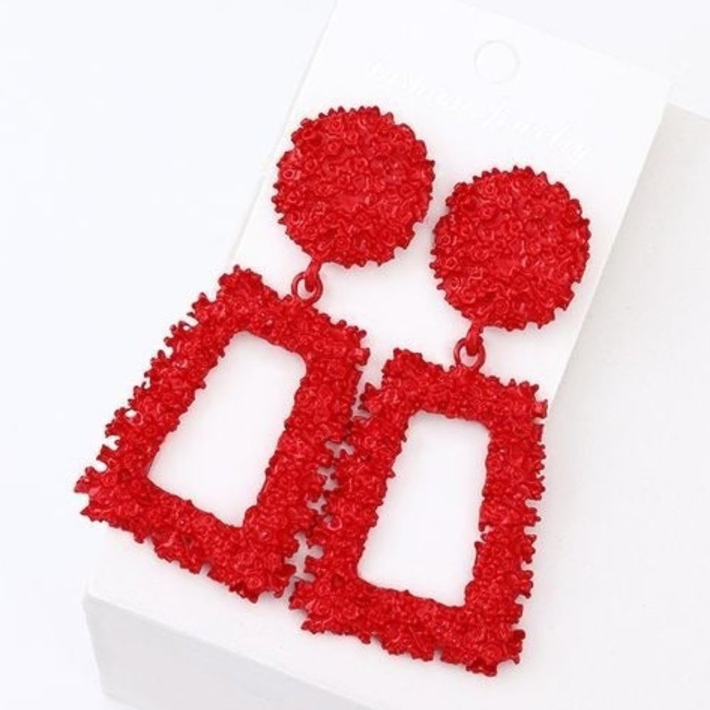 Alloy Fashion Jewelry Earrings (Red)